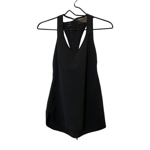 Lululemon Vent It Out Singlet Black‎ fits size 2 or 4 rare - Picture 1 of 6